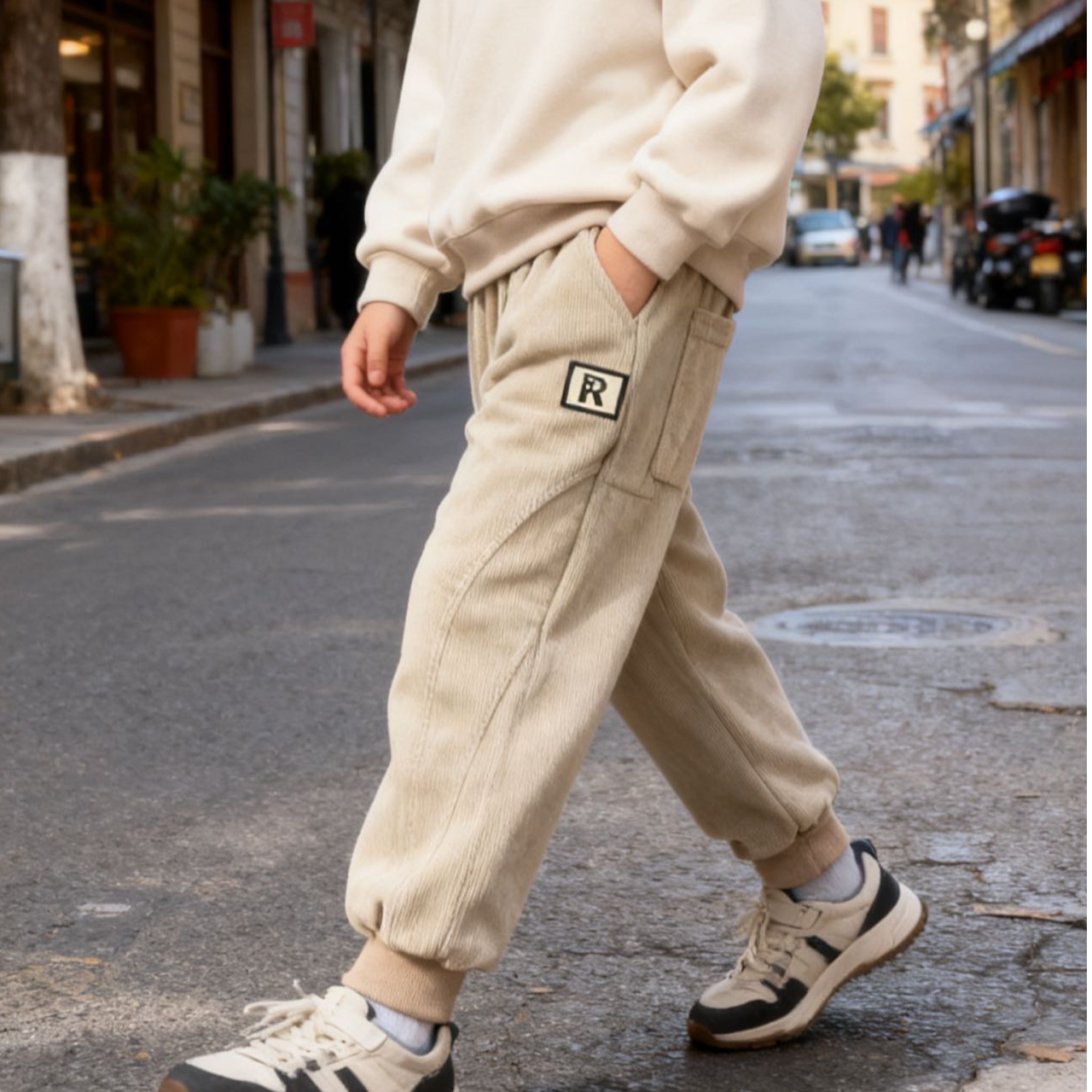 059高端专享秋冬款加绒休闲裤浅灰