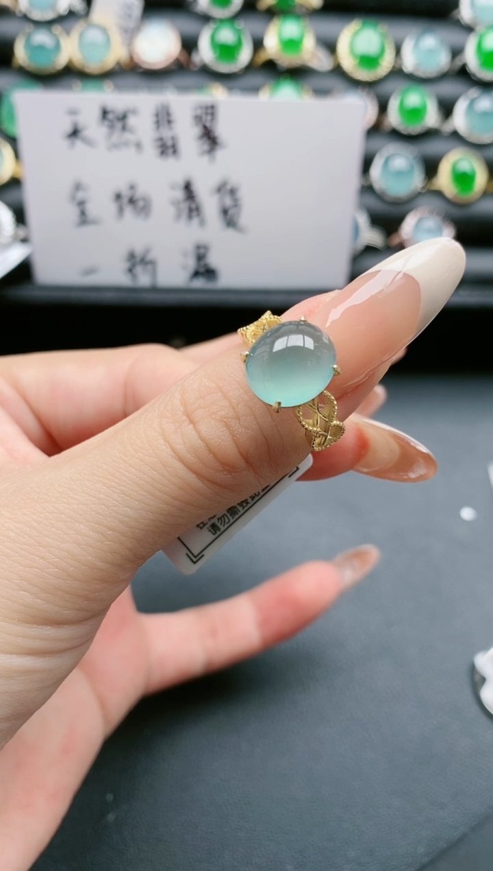 【闪购商品】翡翠戒指银S925镶嵌1111111