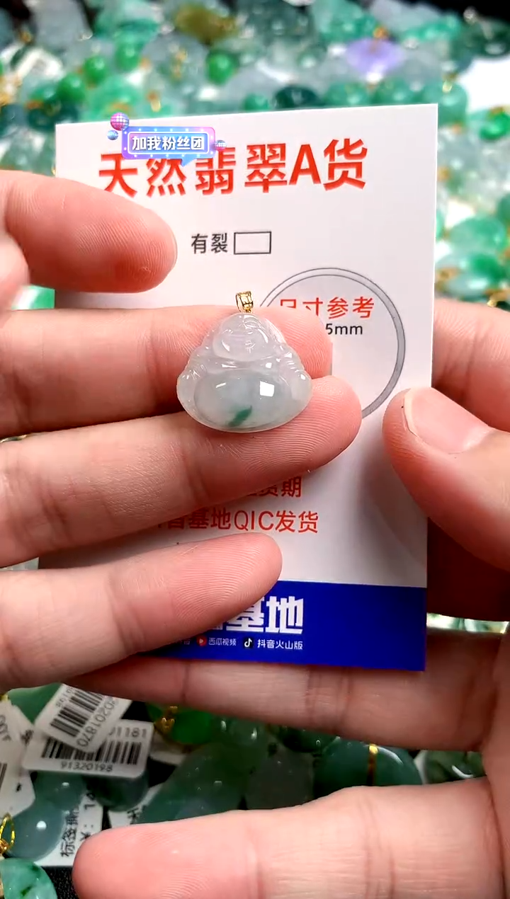 翡翠18K金镶嵌颈饰25100531