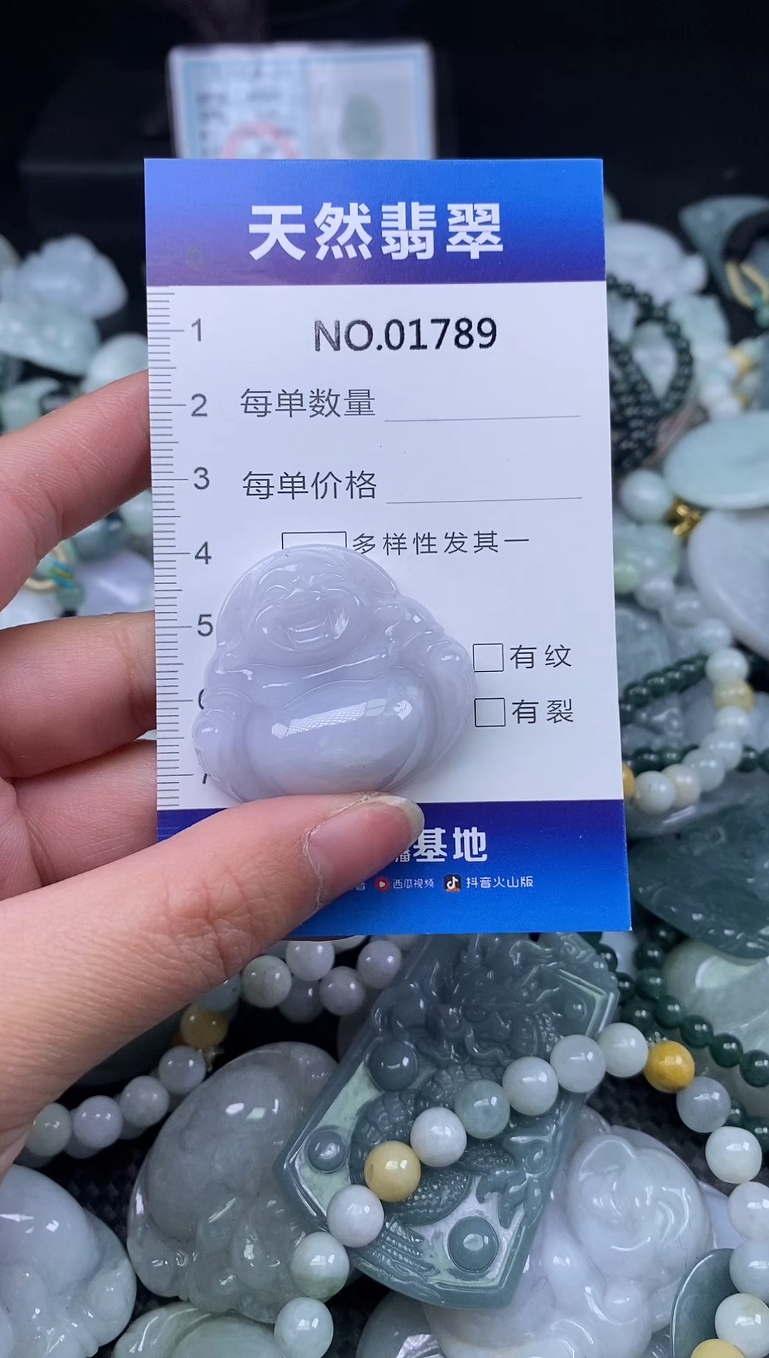 颈饰未镶嵌翡翠天然缅甸翡翠1789