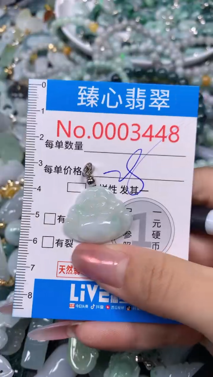 【闪购商品】翡翠颈饰未镶嵌含绳0003448