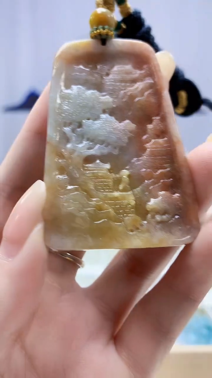 定制翡翠未镶嵌5028DD-毛货挂件69