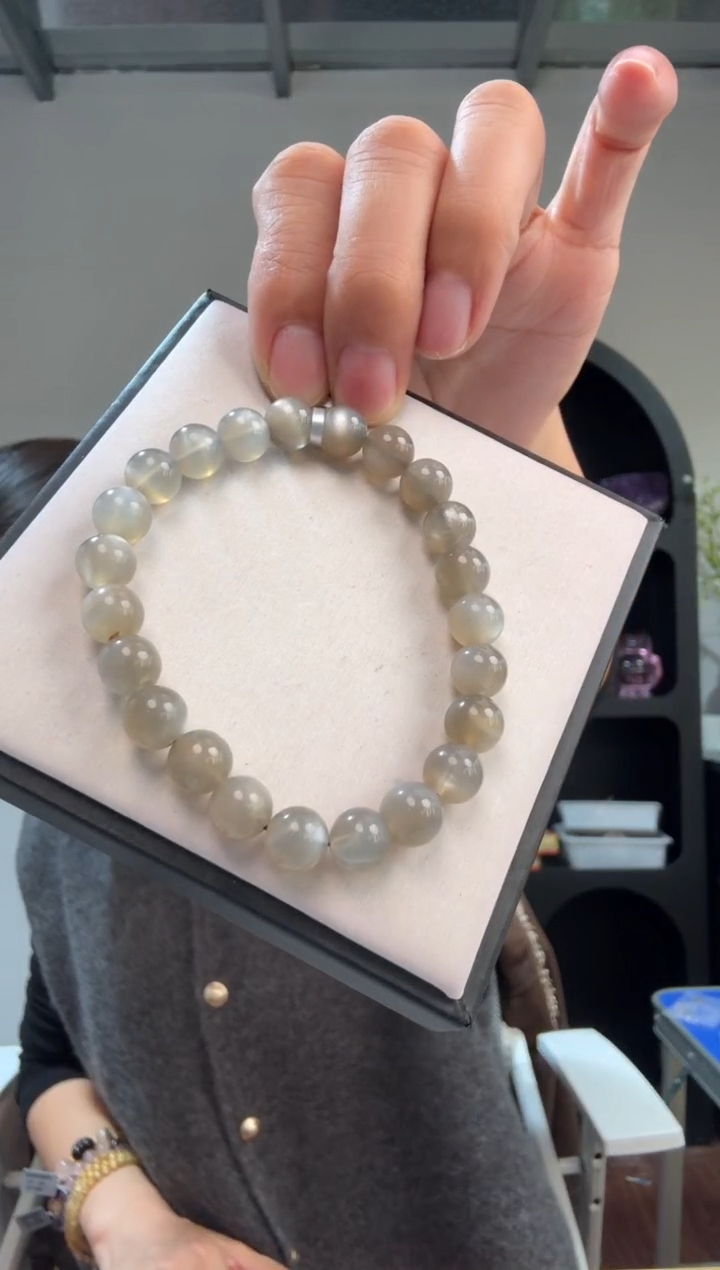 未镶嵌手链拉长石优1713 约9mm 多样性发一件