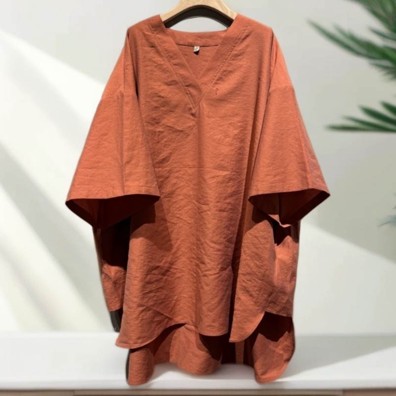 韩国新款极简衬衫裙宽松褶皱