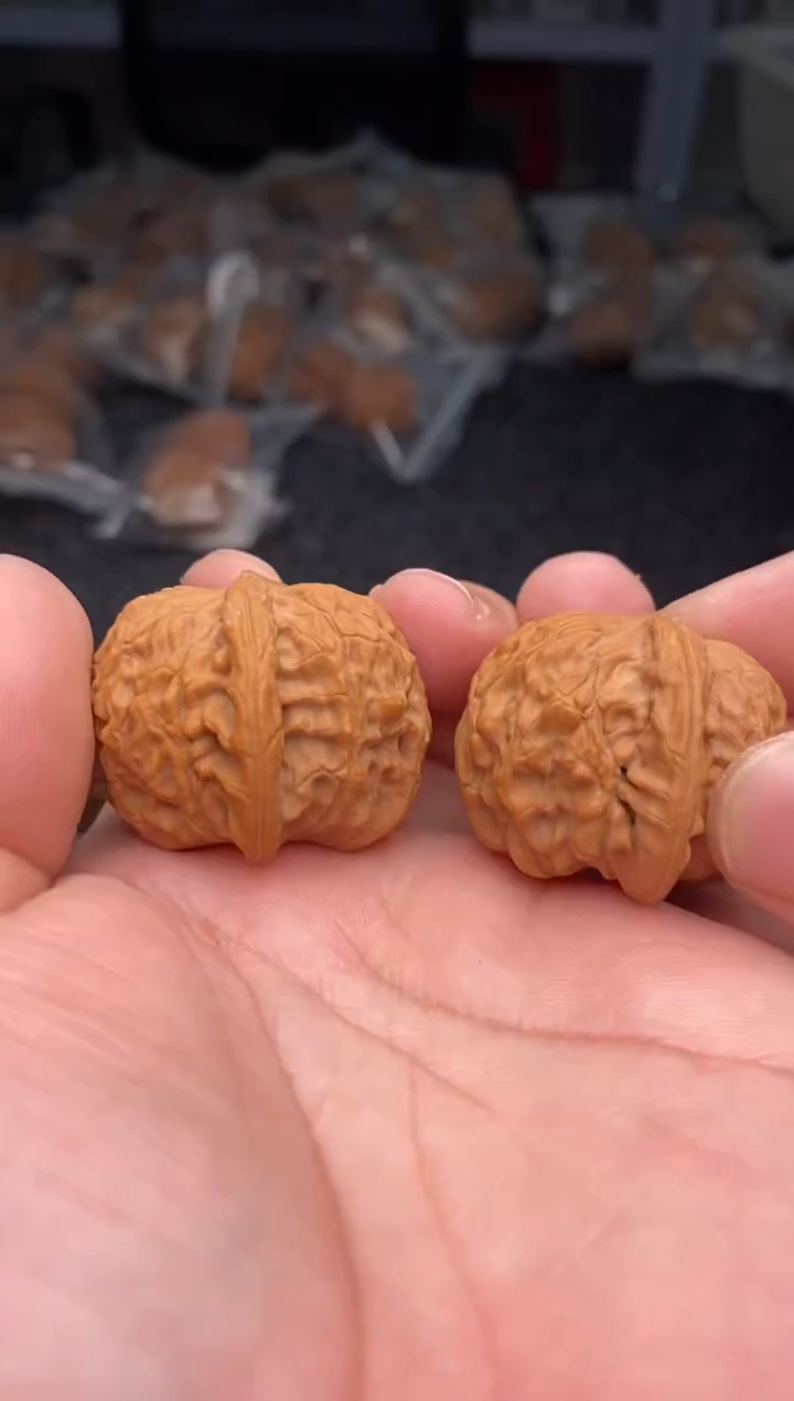 把件文玩核桃b129号37尺黄杆