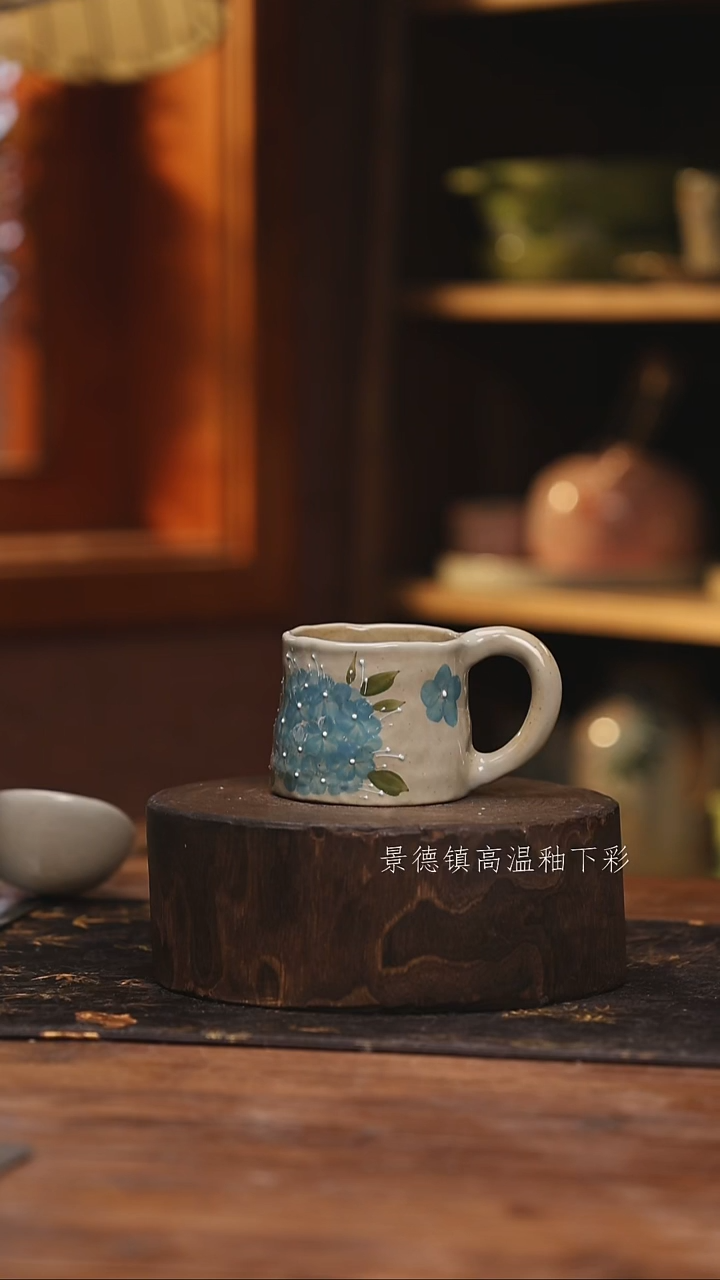 陶瓷景德镇高温釉下手绘陶瓷@L386@