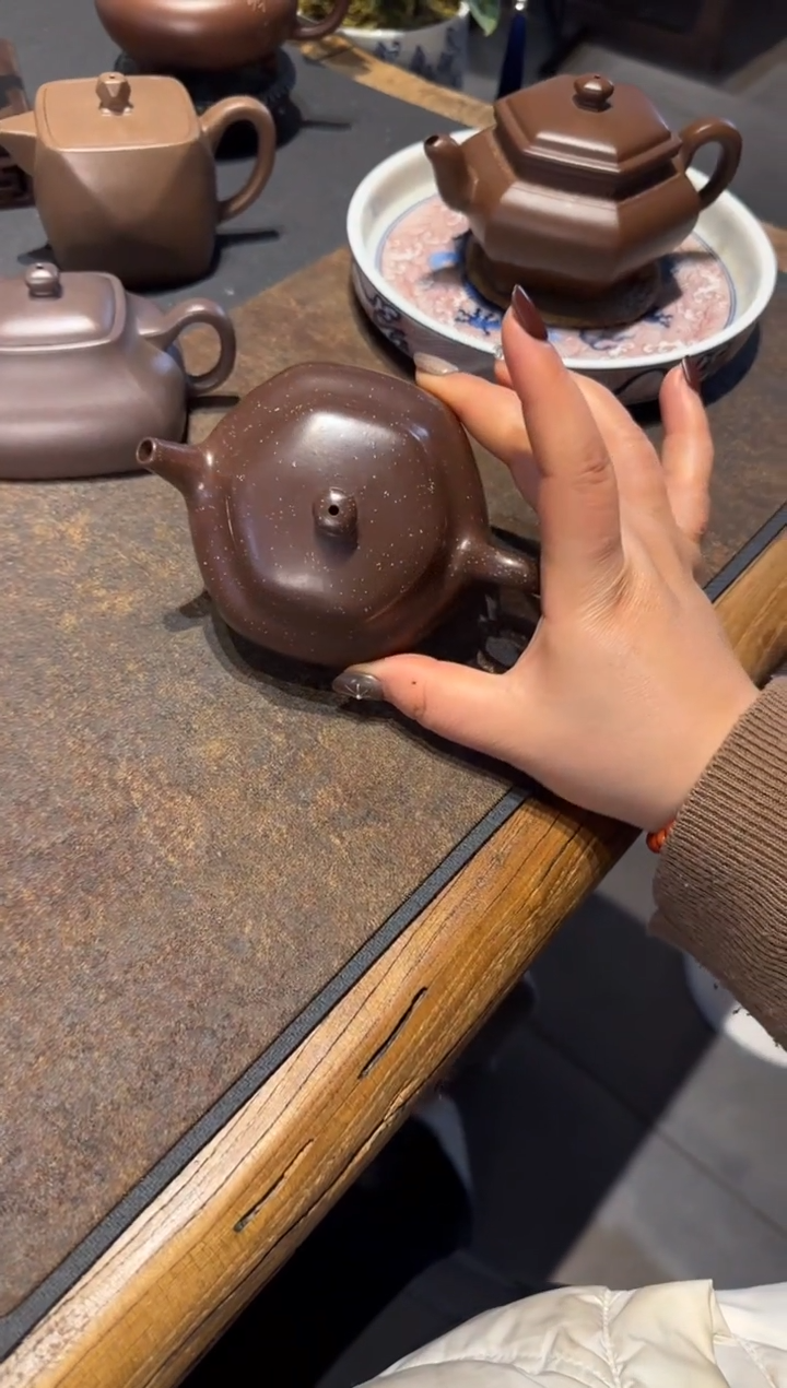 【闪购商品】紫砂茶壶六方静乐 铺砂