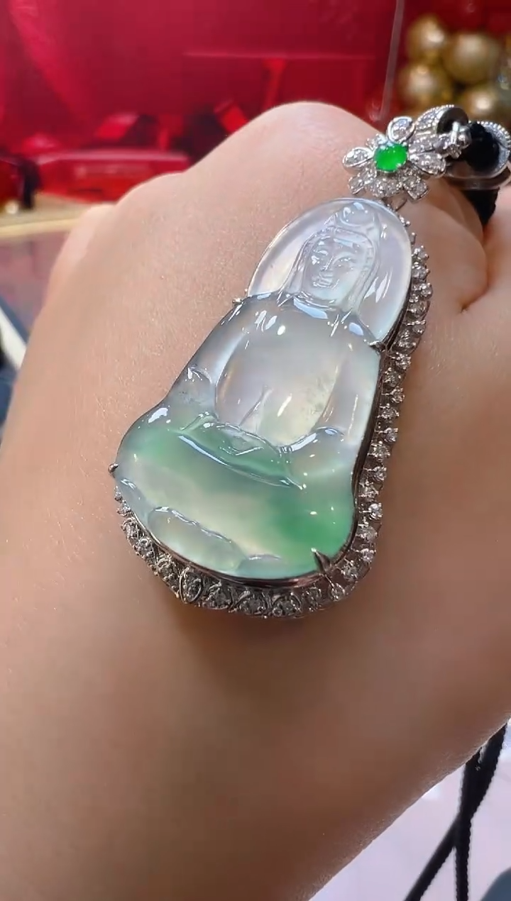 【闪购商品】翡翠吊坠(不含链)18K金镶嵌多样性团购发一件