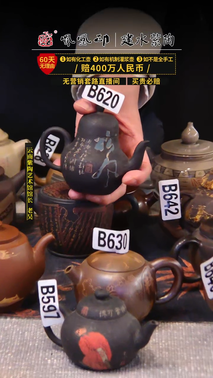 【闪购商品】壶建水紫陶高货壶   /B620