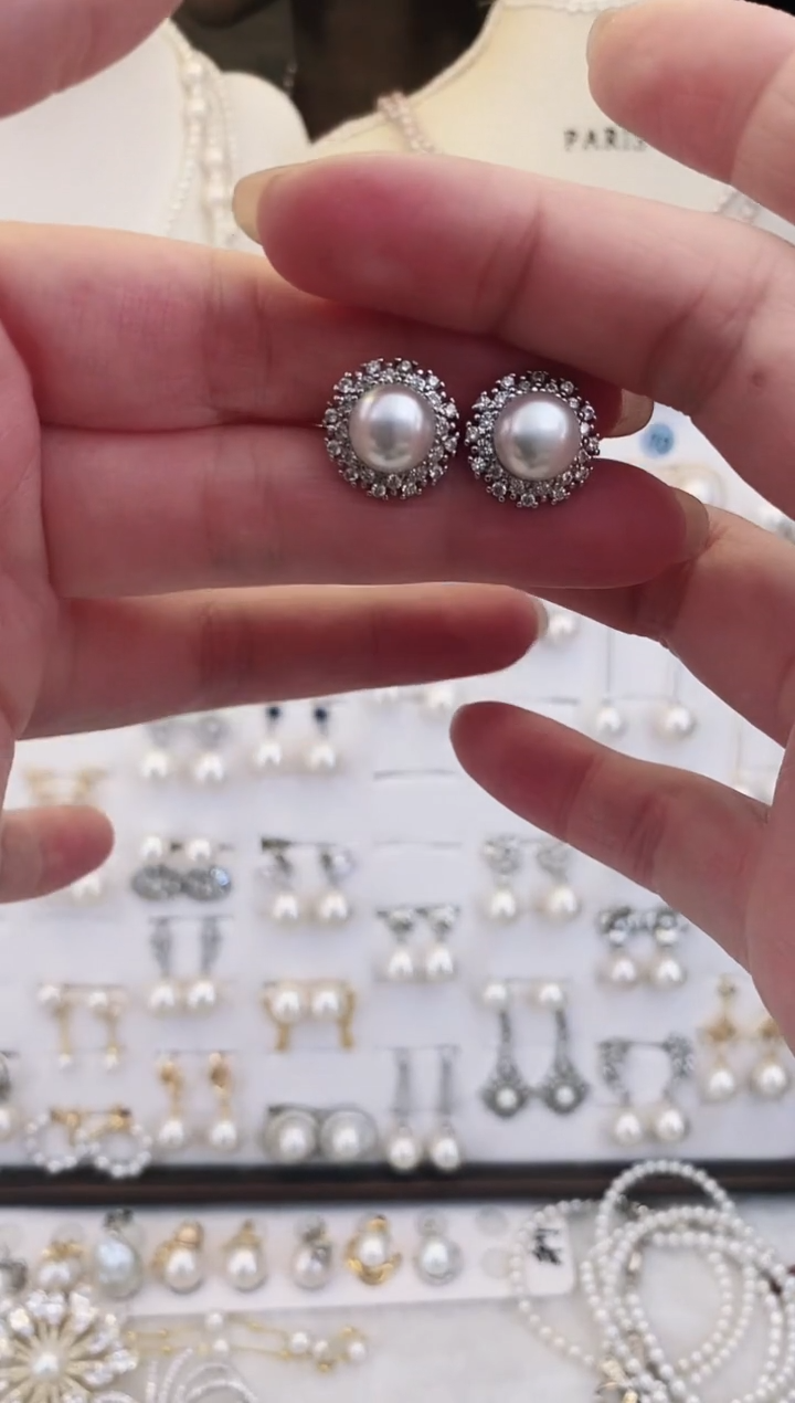 合金耳饰淡水珍珠127