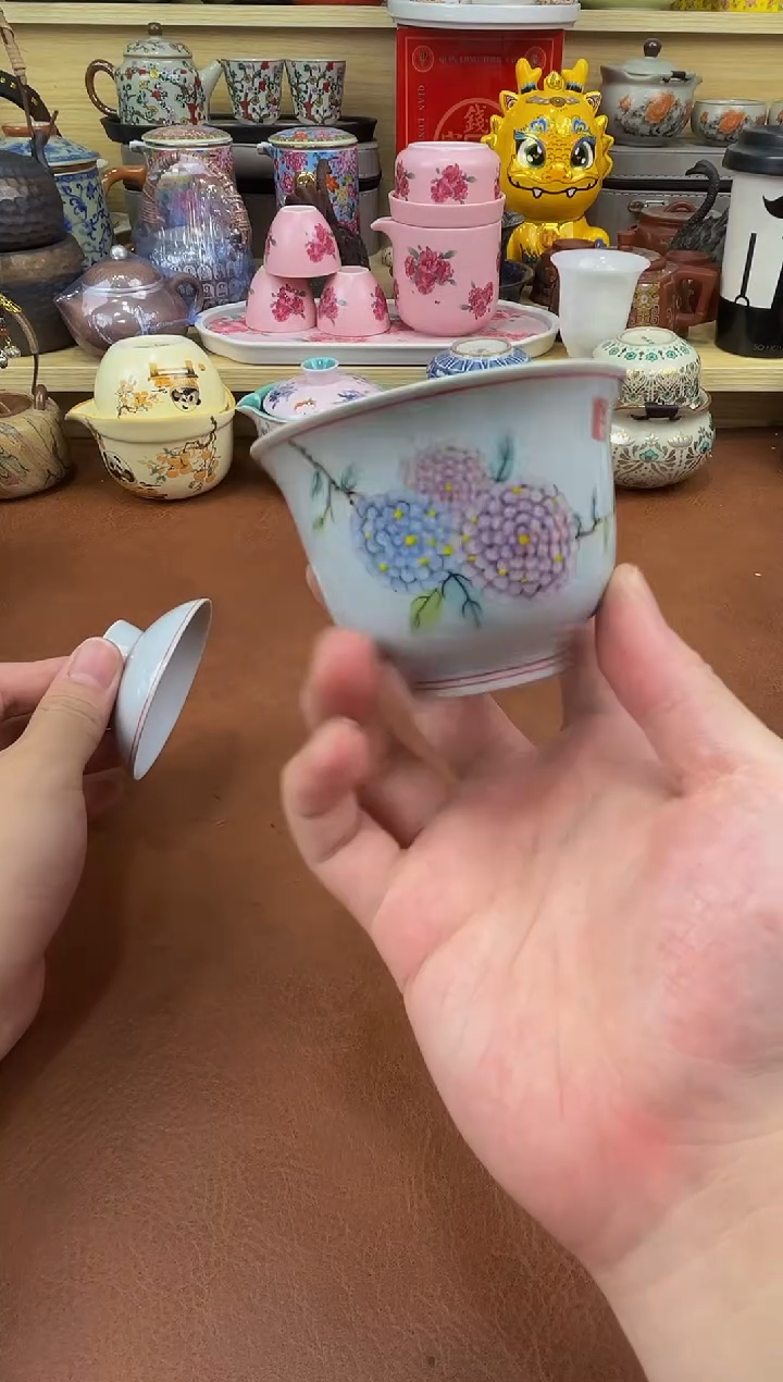 陶瓷茶具摆件旅行套组