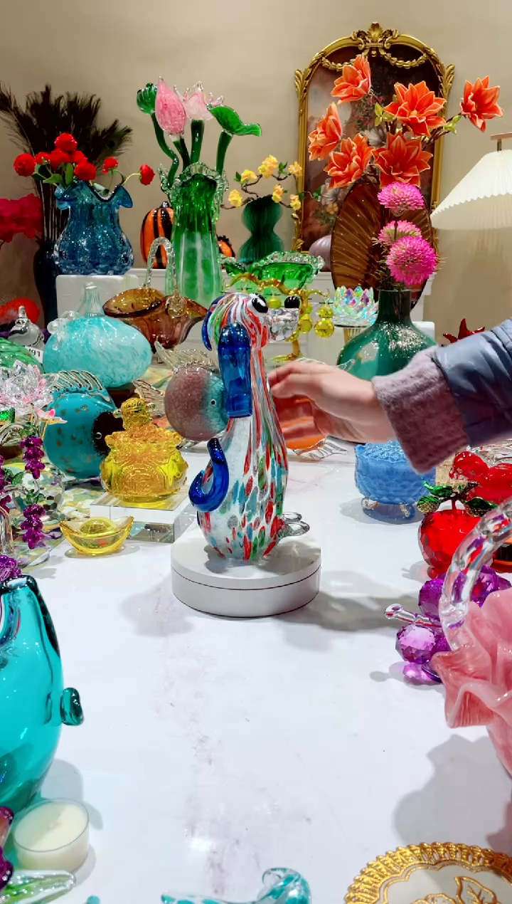 【闪购商品】琉璃手工艺品琉璃大花狗