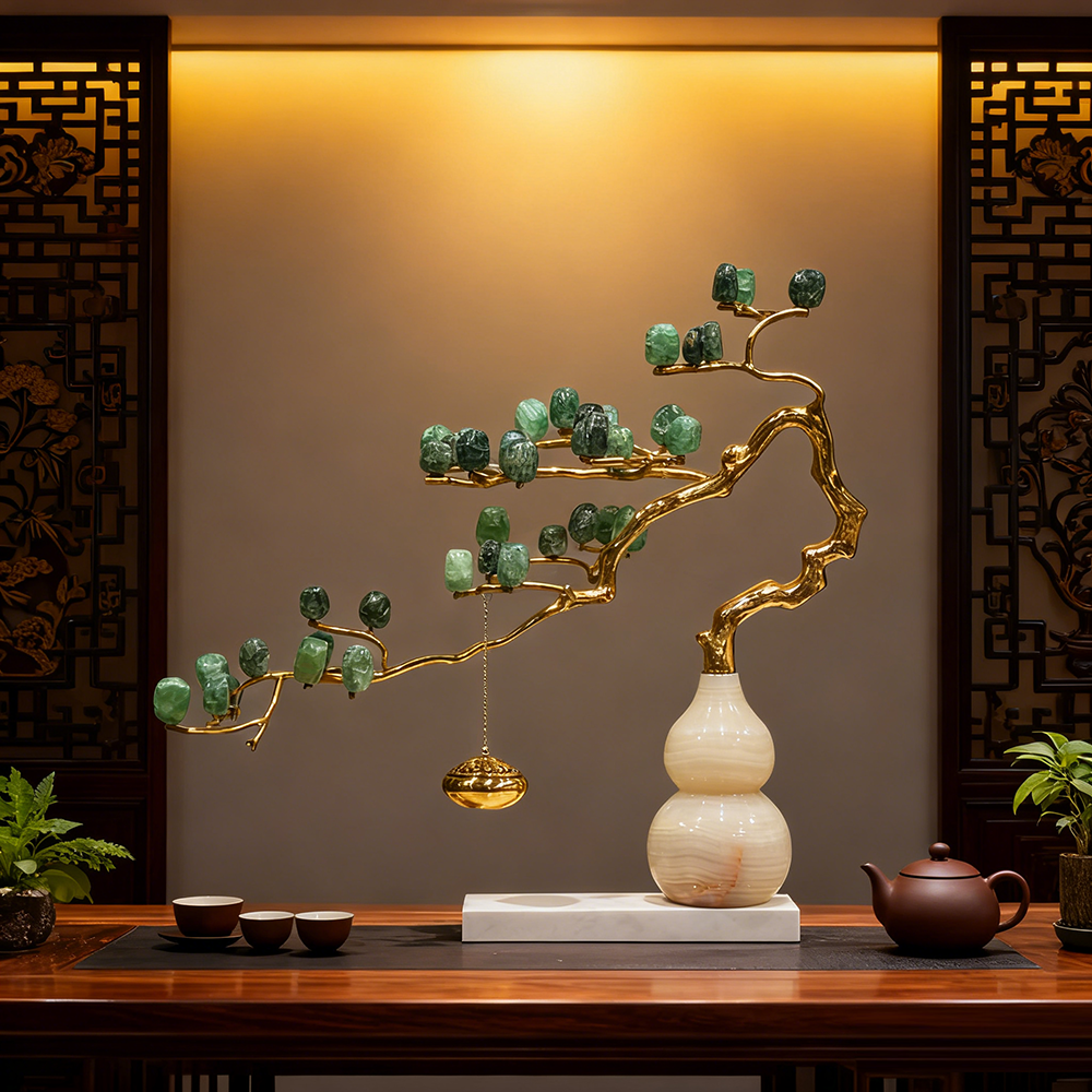 【本尼家】Q08葫芦树吊式香炉桌面摆件65*34*59cm