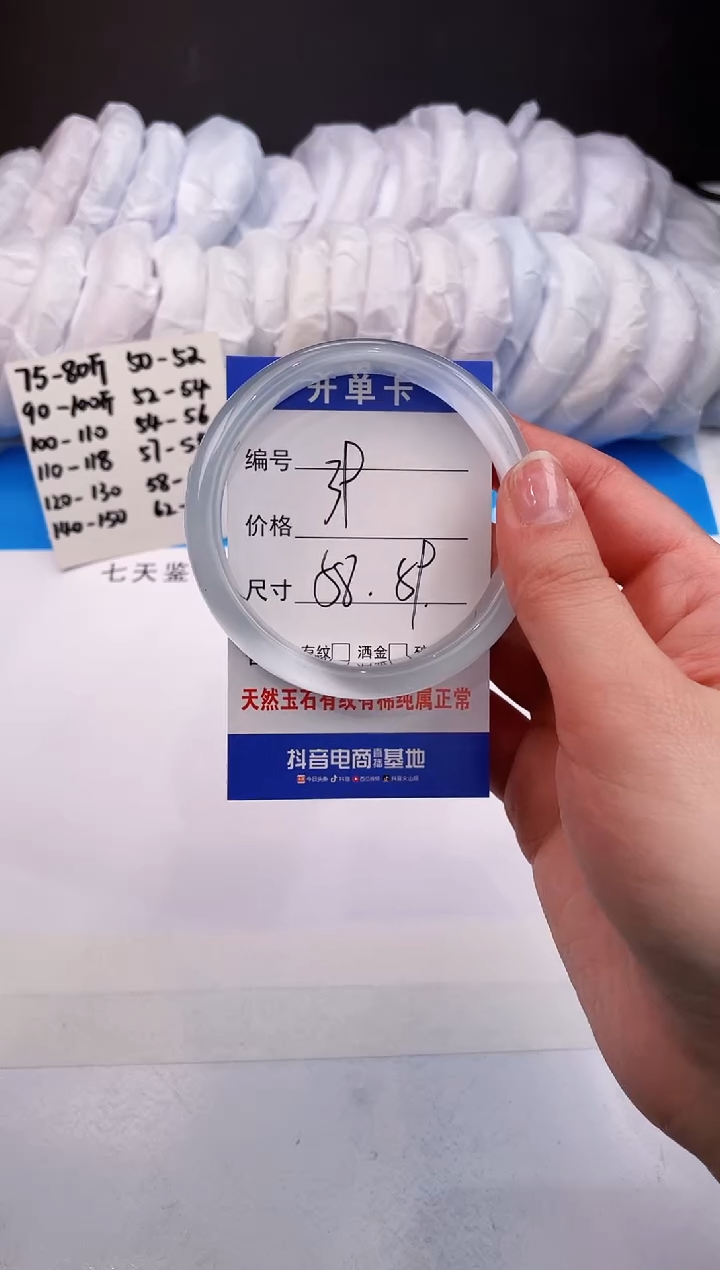 【闪购商品】石英质玉手镯未镶嵌冰蓝-58
