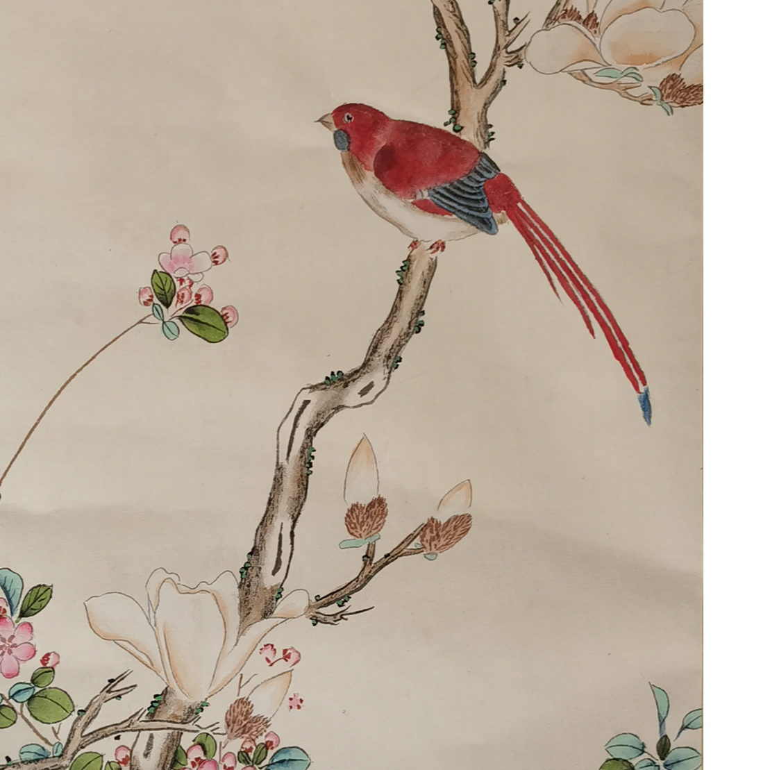 【辽拍美术】花鸟 V240607-1-09   3.2平尺   纸本立轴   lj1128