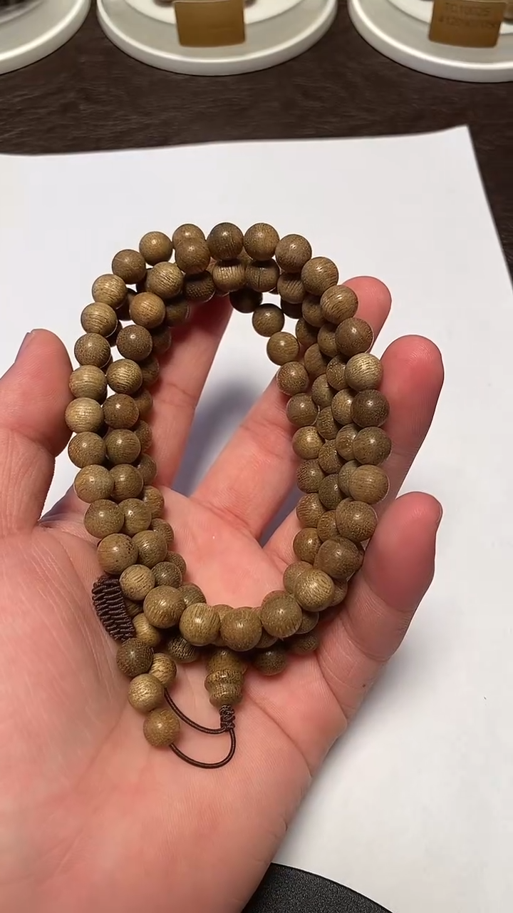 沉香手串回**你tc10050沉香天然野文莱多圈