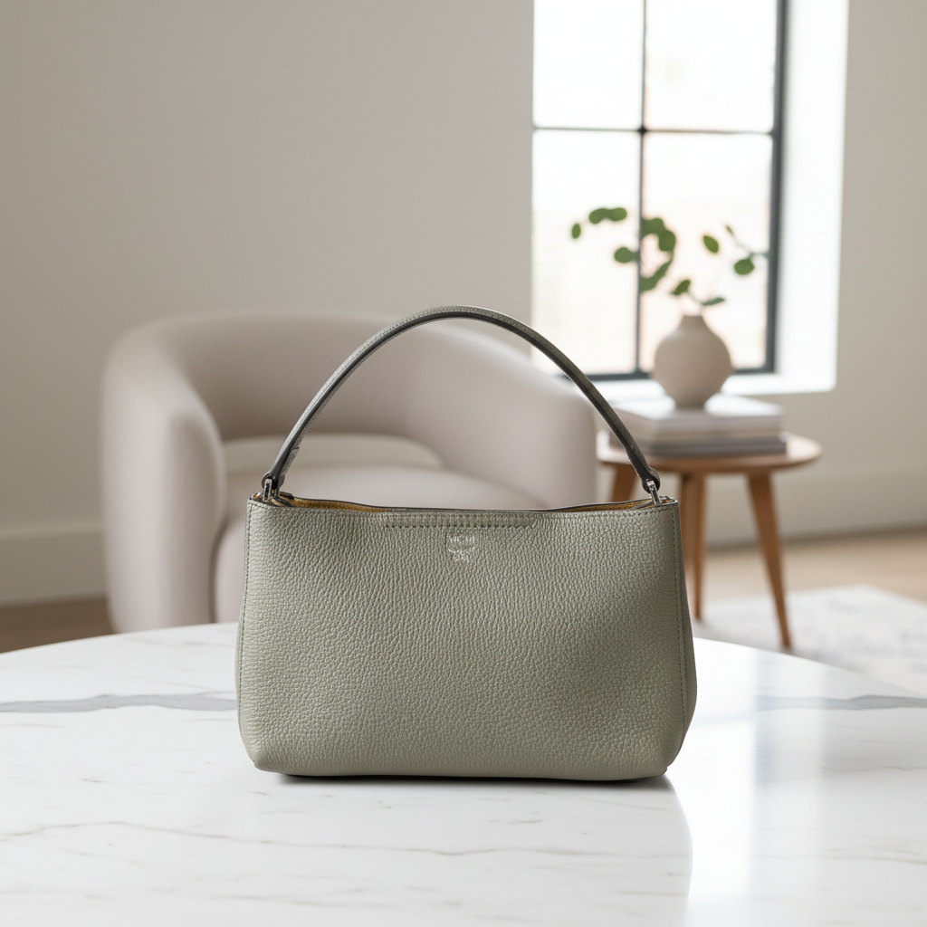 95新 MCM   灰色手提包 1793 1954 