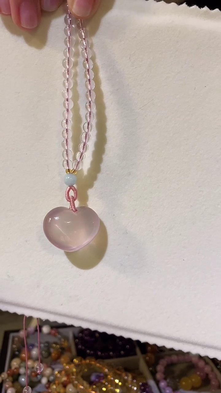 【闪购商品】水晶手链未镶嵌粉水心心