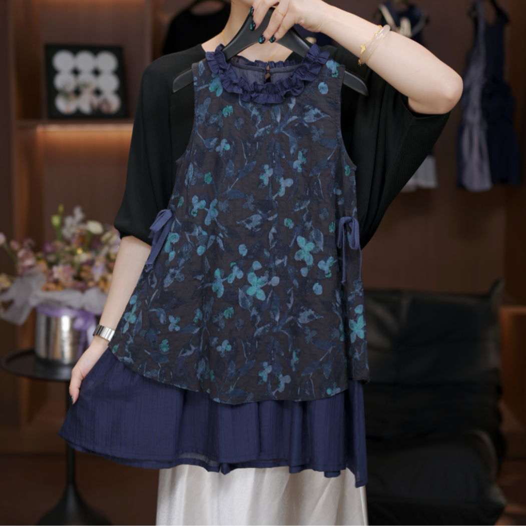 【青现货】高品质女童连衣裙夏季凉感小众设计感显瘦小女孩亲子