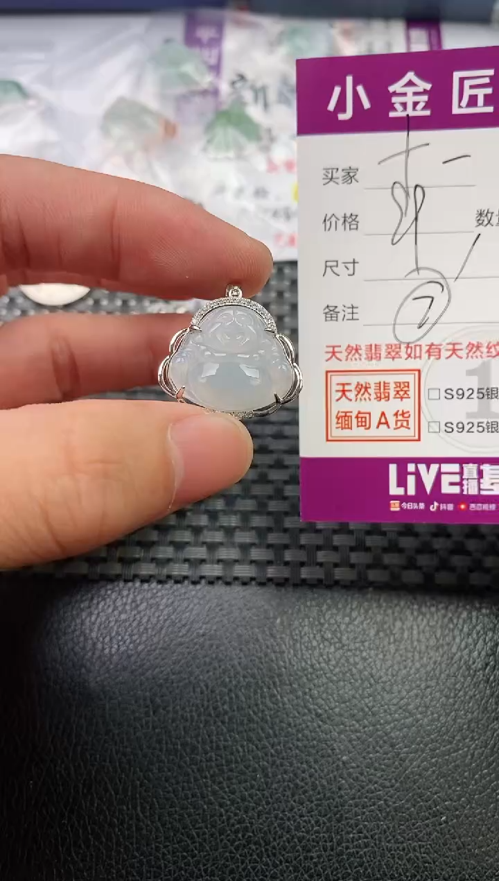 翡翠银S925镶嵌颈饰·