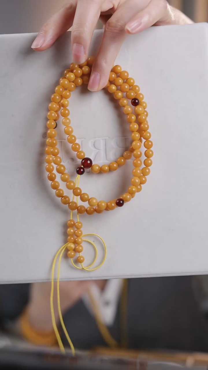 琥珀项链未镶嵌6.5-7mm