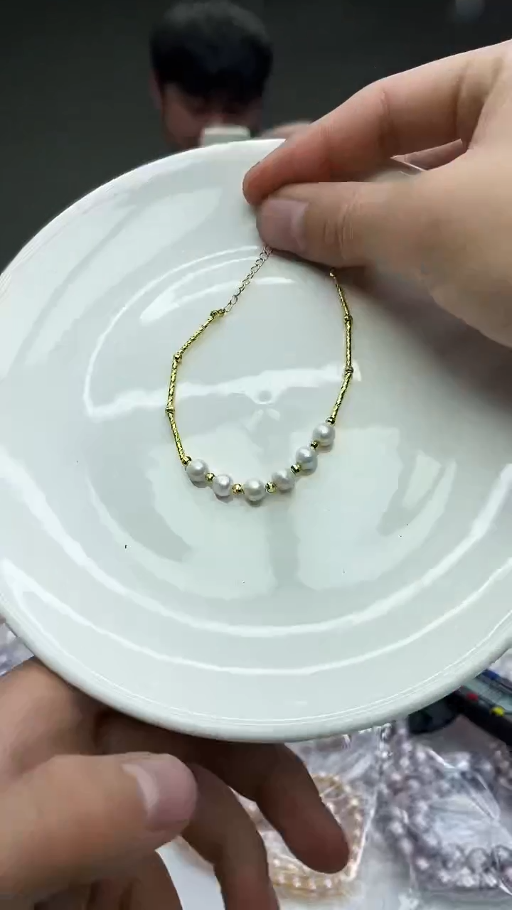 未镶嵌手链淡水珍珠白色系设计款手链