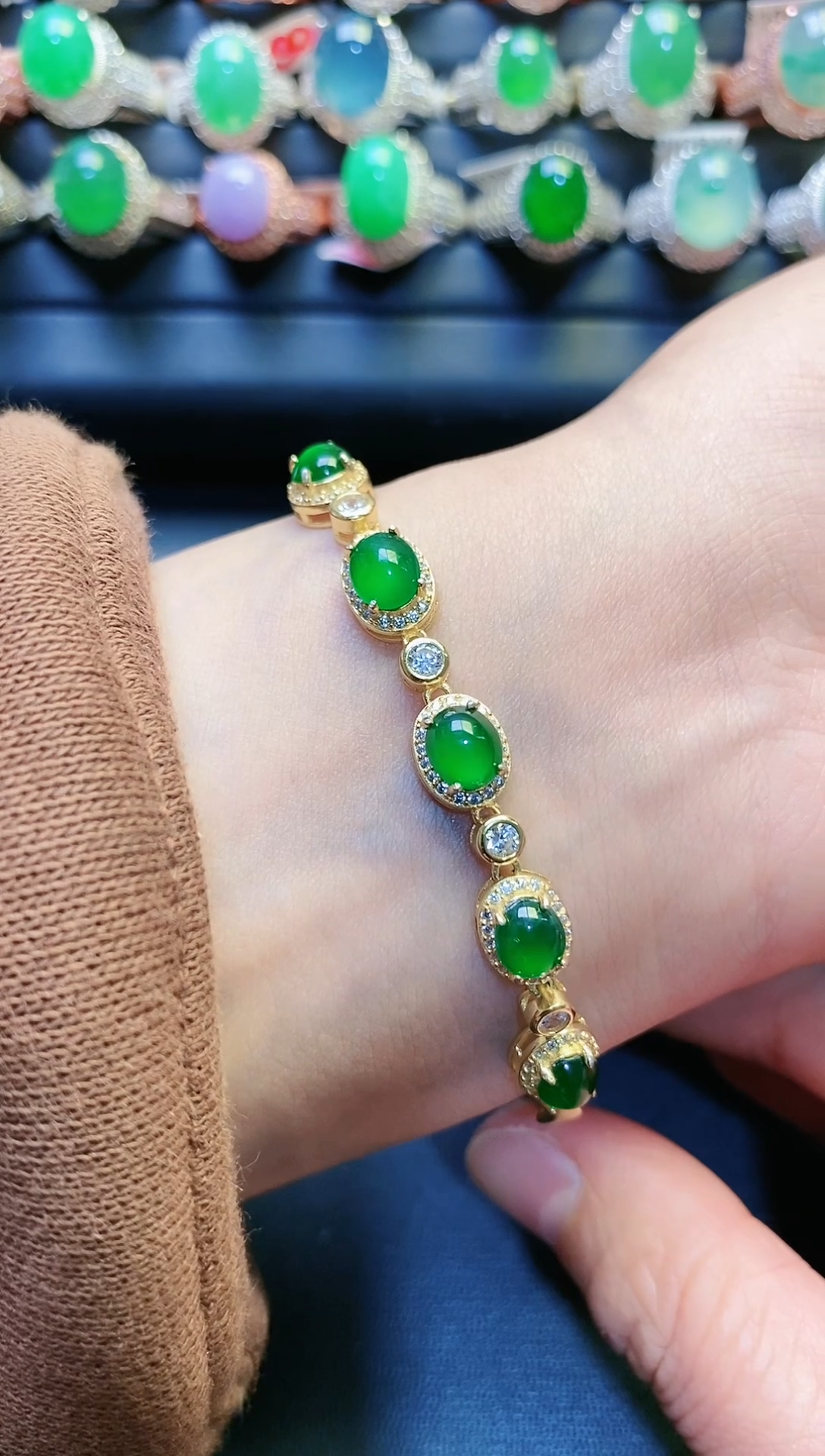 银S925镶嵌戒指翡翠天然