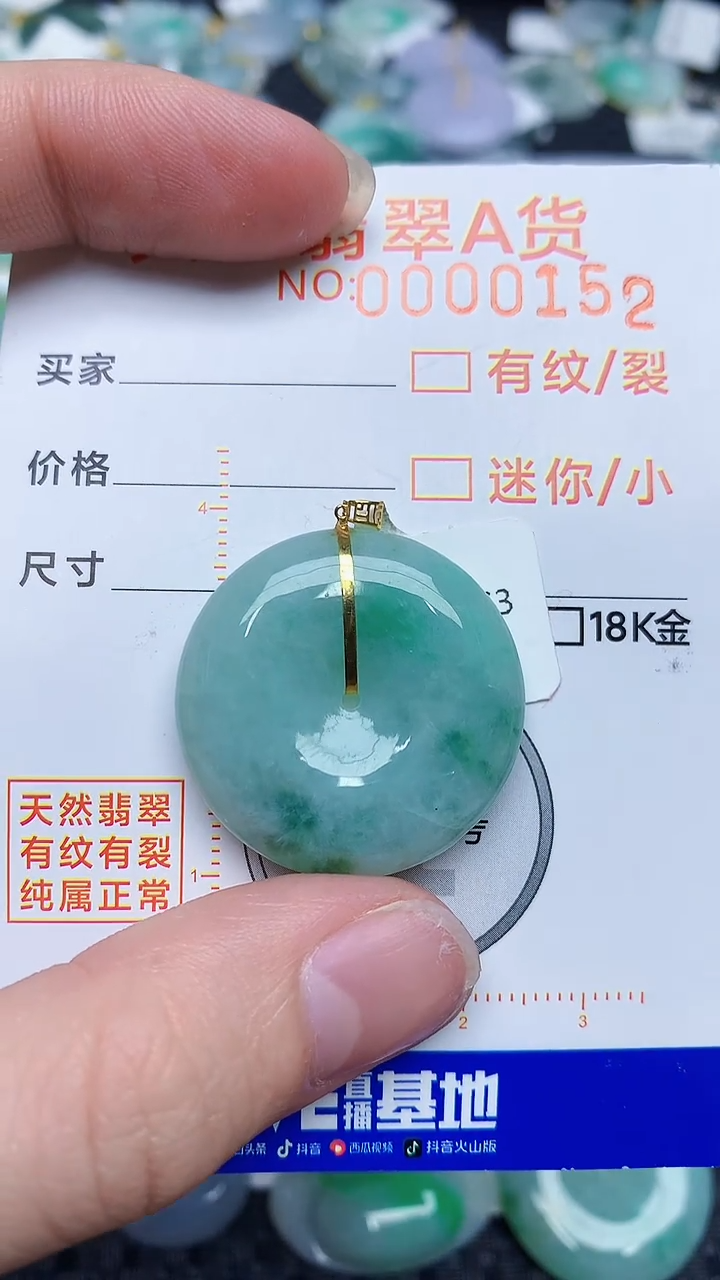 【闪购商品】翡翠颈饰18K金镶嵌445345345