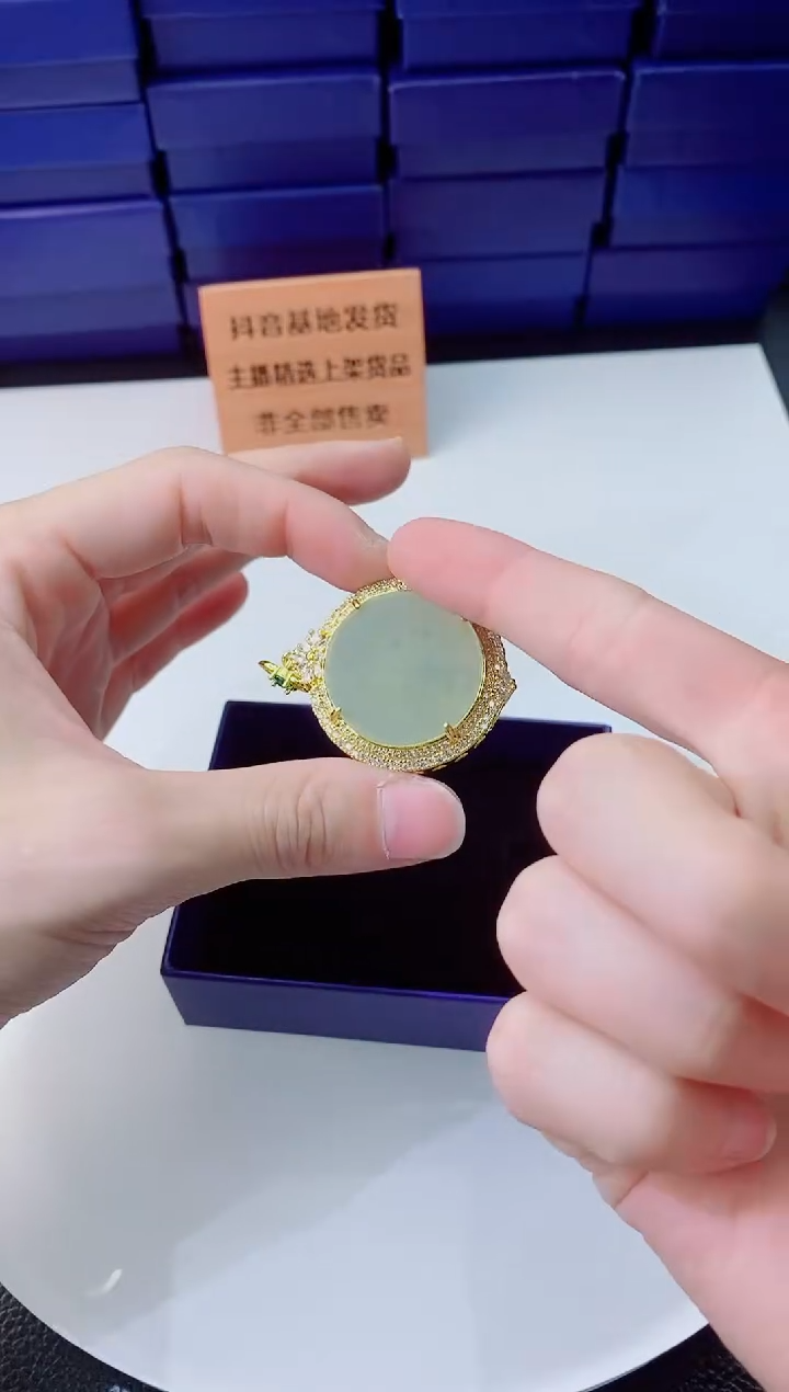 翡翠未镶嵌颈饰         