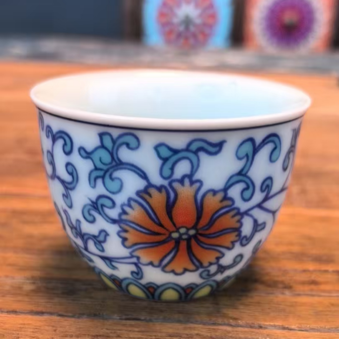 缠枝莲小缸杯【客杯】DC-224