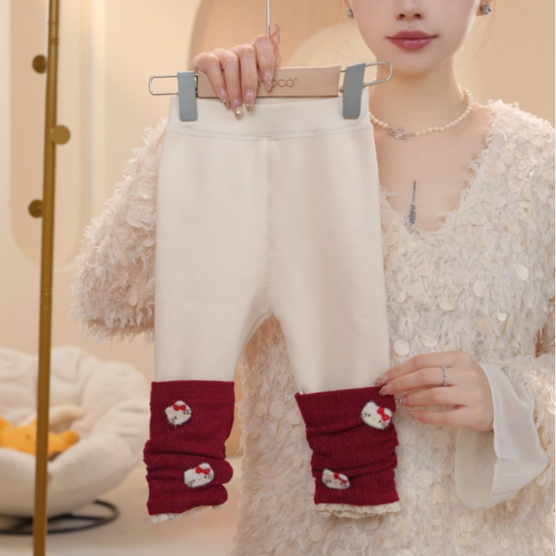 MOMOCOmini冬季婴童可爱小猫加绒打底裤女宝87810360014