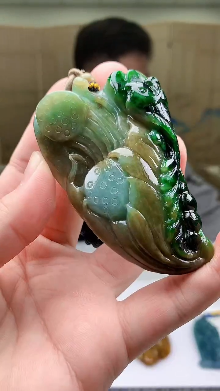 【闪购商品】定制翡翠未镶嵌4917bb-毛货挂件11
