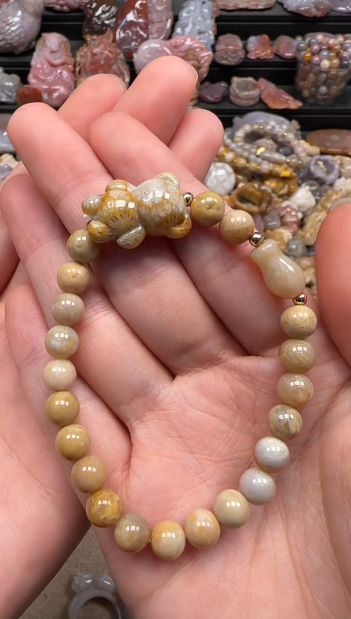 【闪购商品】硅化珊瑚（珊瑚玉）颈饰未镶嵌022