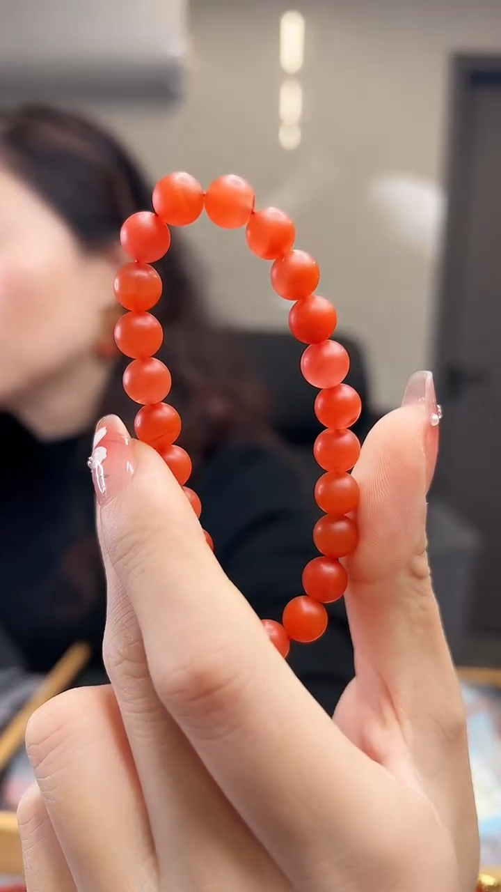 【闪购商品】南红玛瑙圆珠手串未镶嵌/8mm