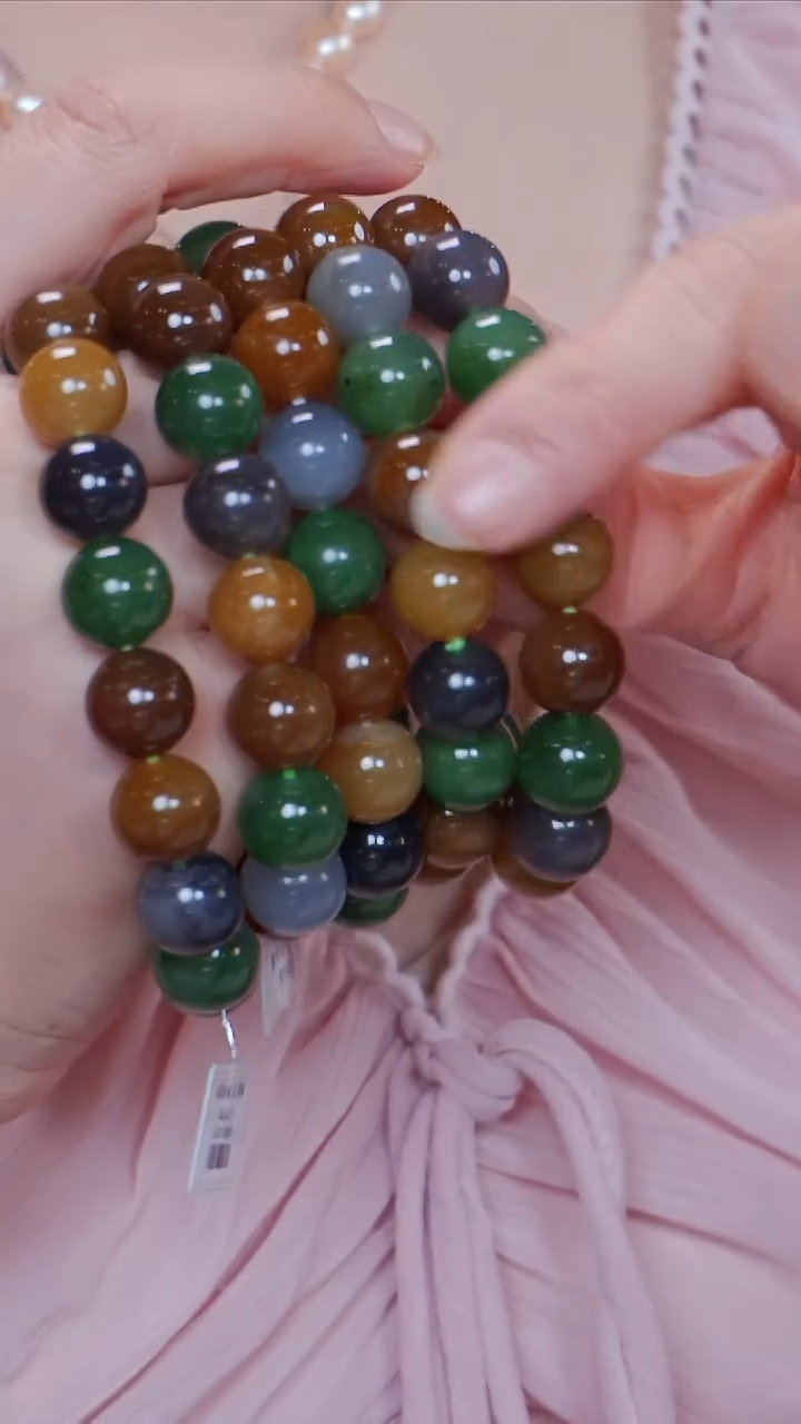 手链未镶嵌和田玉6【多样性发一，楼兰三色，珠径12mm