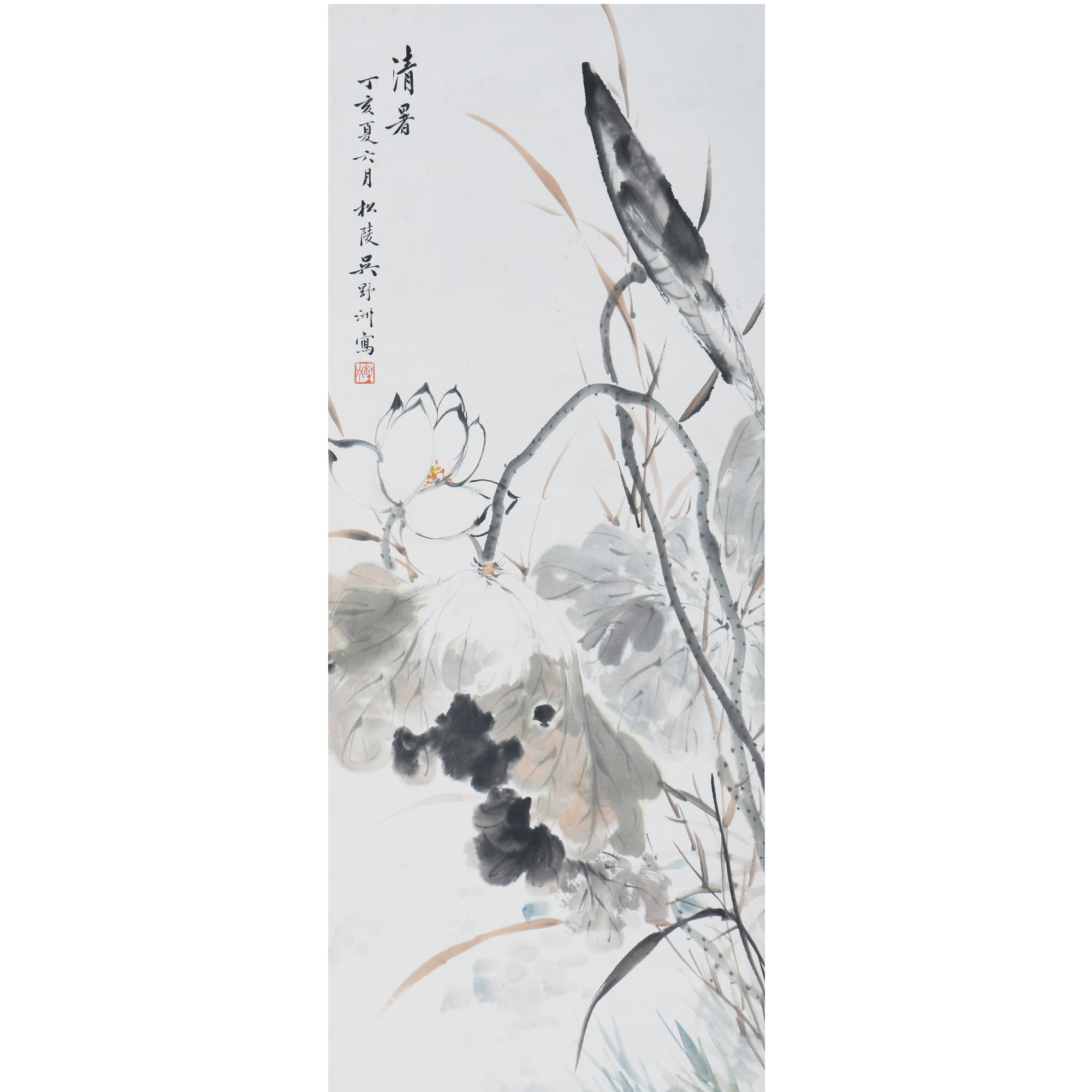 LOT.023吴野洲【花卉】纸本立轴B0502-026预展