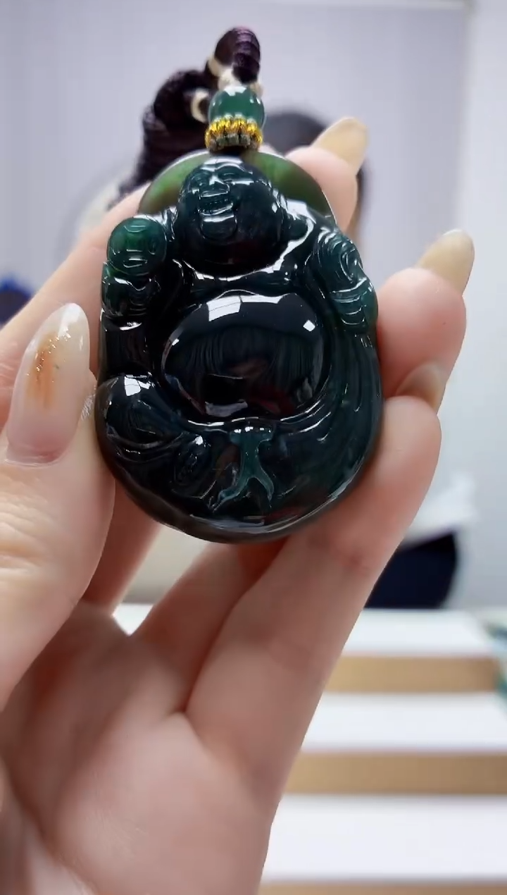 未镶嵌定制翡翠4898jw-毛货挂件124