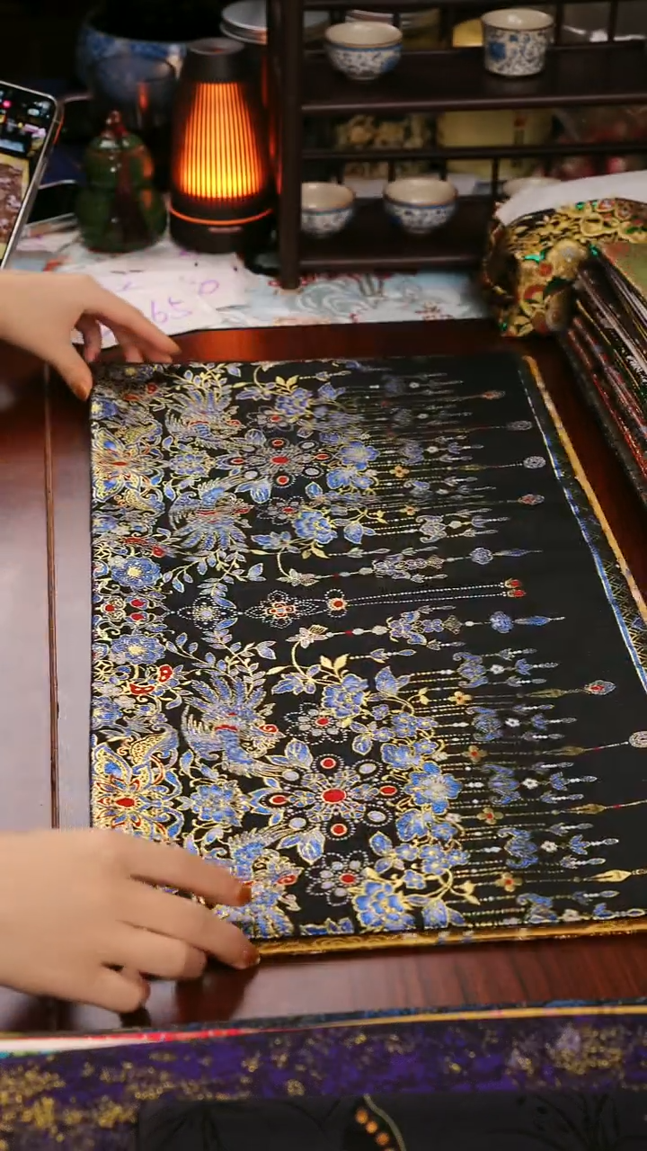 【凤冠双面】中国风干泡织锦茶席33*65