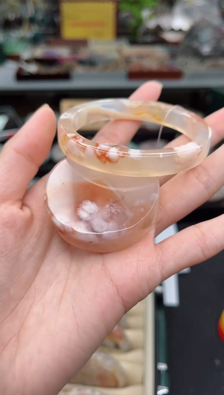 【闪购商品】石英质玉手镯未镶嵌55圈口（赠品镯心）6238106