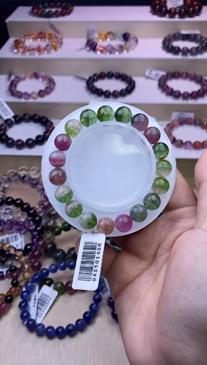 手串未镶嵌碧玺西瓜碧玺单圈10m+