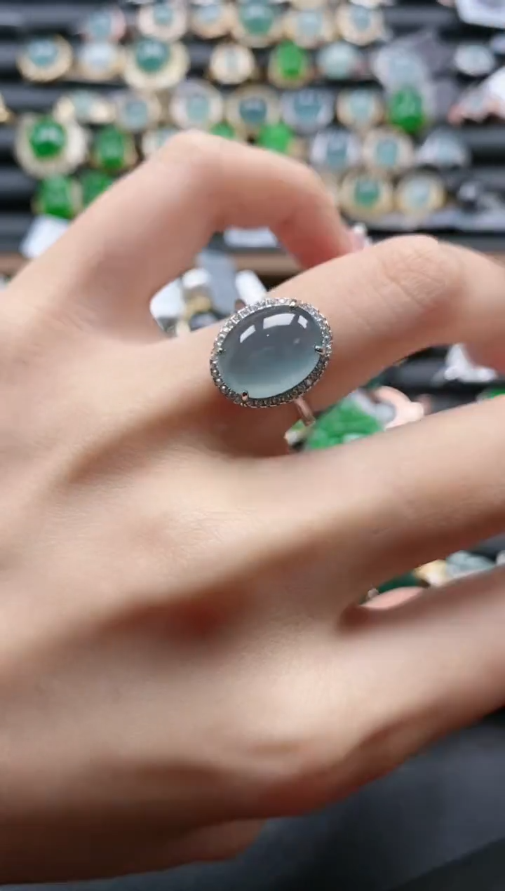 【闪购商品】翡翠戒指银S925镶嵌51511