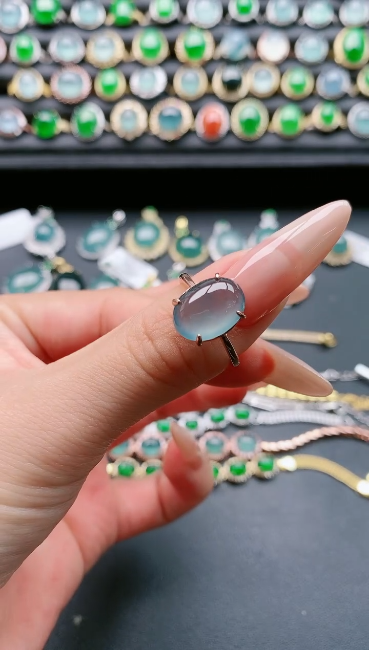 【闪购商品】翡翠戒指银S925镶嵌111111