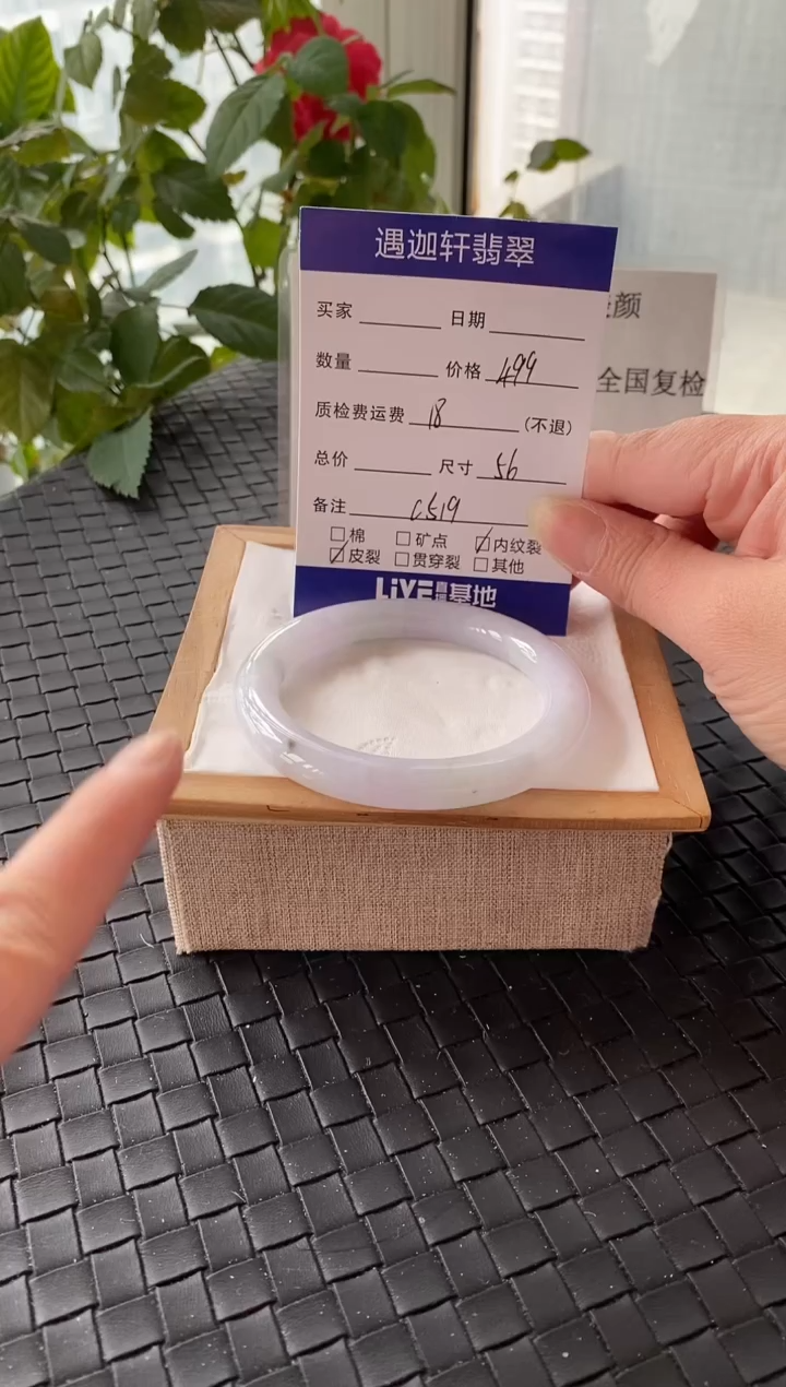 未镶嵌手镯翡翠56.5圈口 C519编码