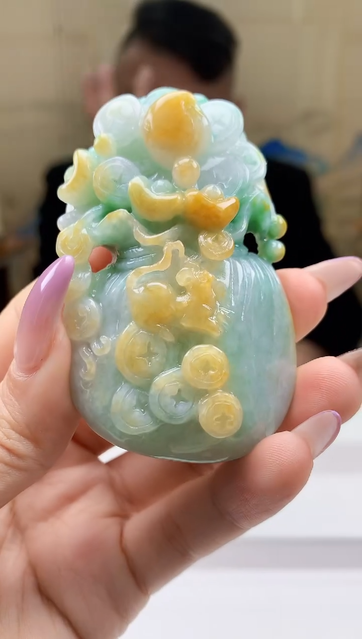 【闪购商品】定制翡翠未镶嵌4969ty-毛货挂件154