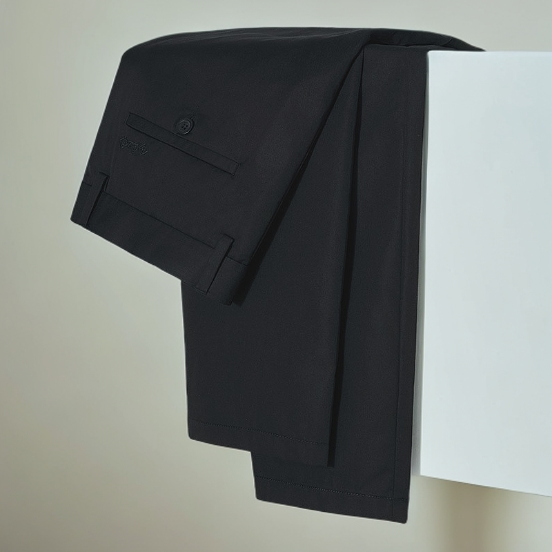 新品男士百搭小黑裤舒适亲肤休闲裤新款弹力黑色直筒裤子长裤