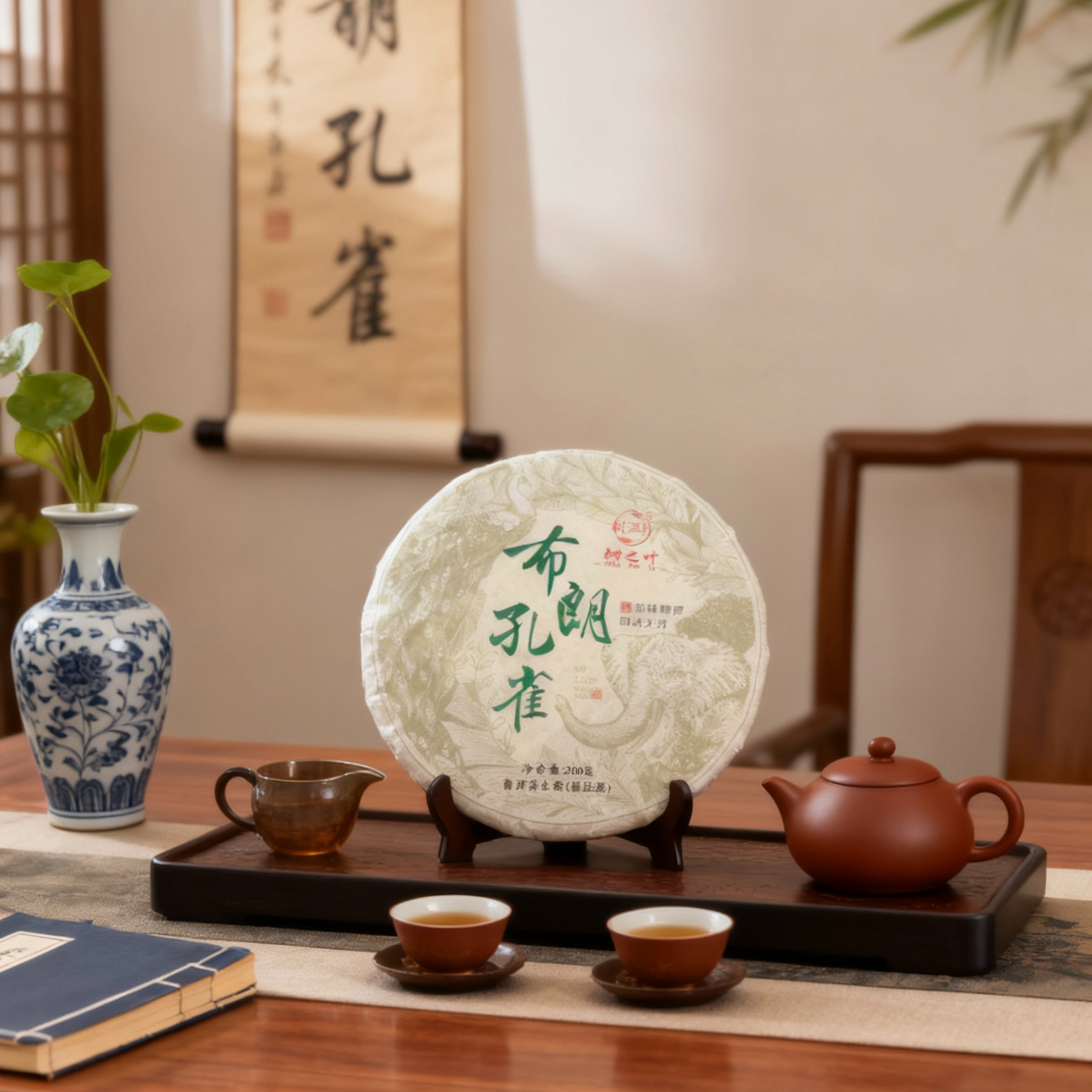 云南普洱茶布朗孔雀生茶带试喝装蜜香冰糖甜拍一发2一生一熟