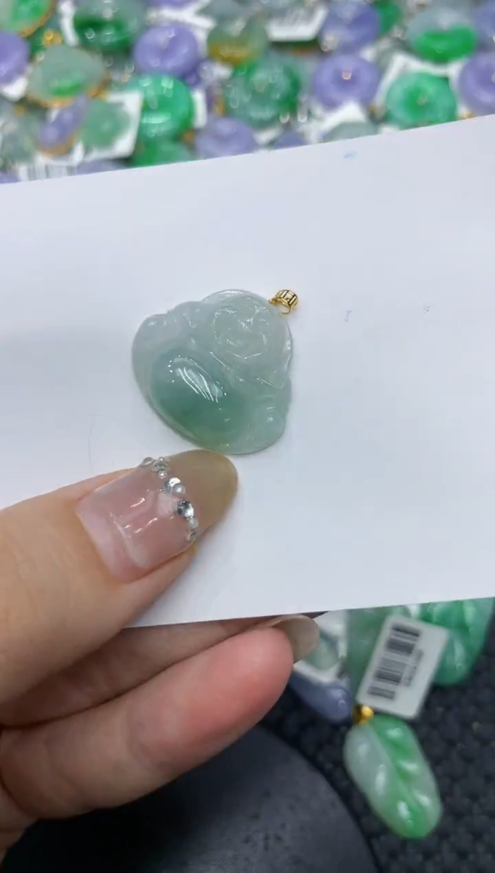 【闪购商品】翡翠颈饰18K金镶嵌222222222