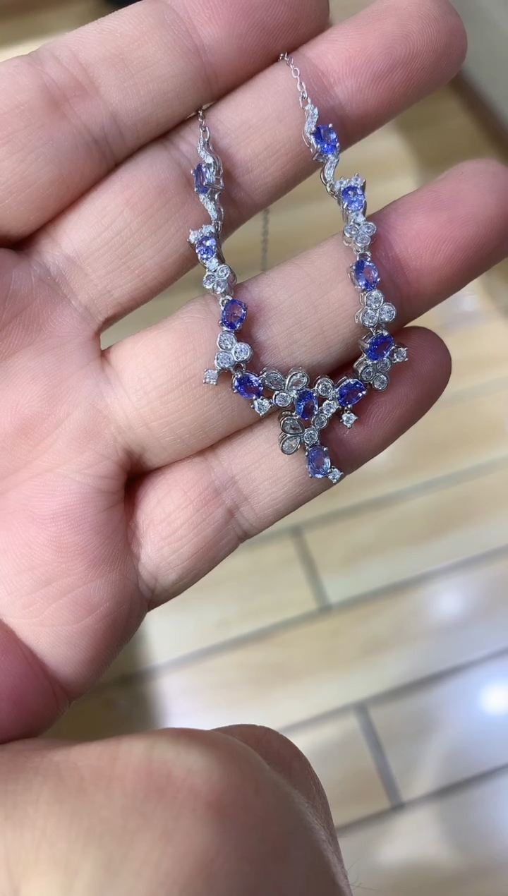 【闪购商品】坦桑石颈饰银S925镶嵌...........