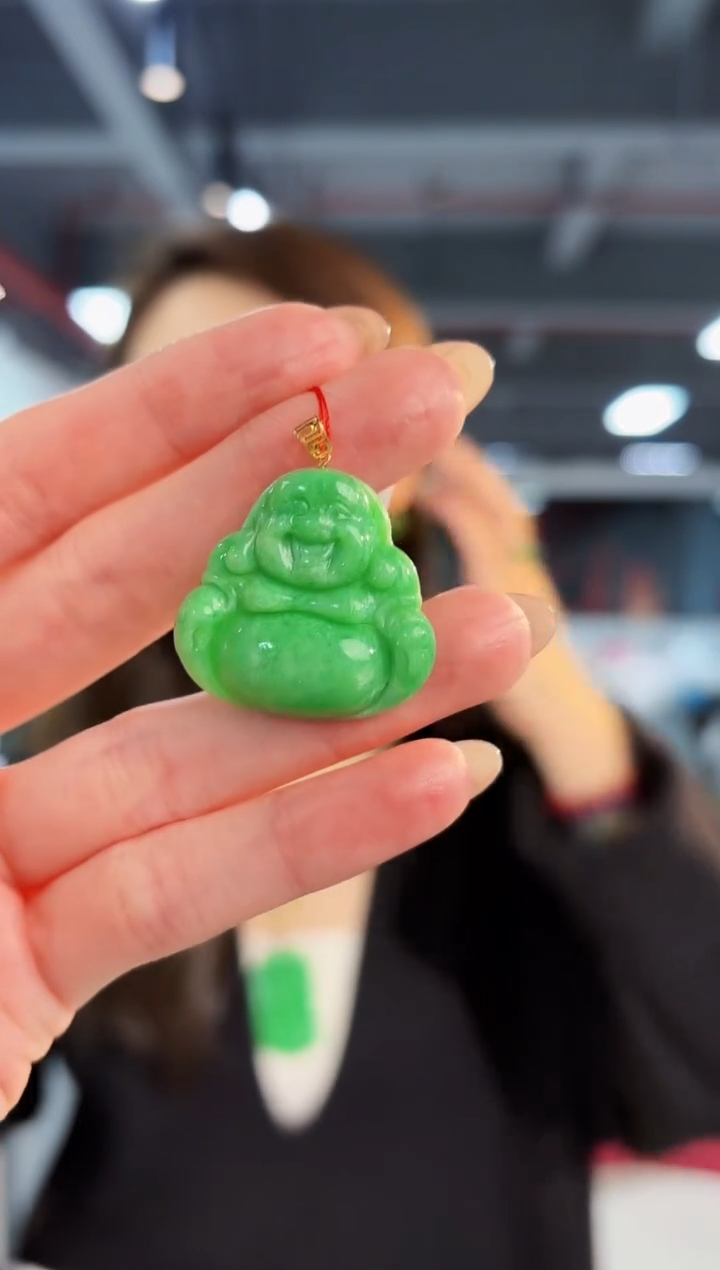 【闪购商品】翡翠颈饰18K金镶嵌缅料A货/支持复检/一件