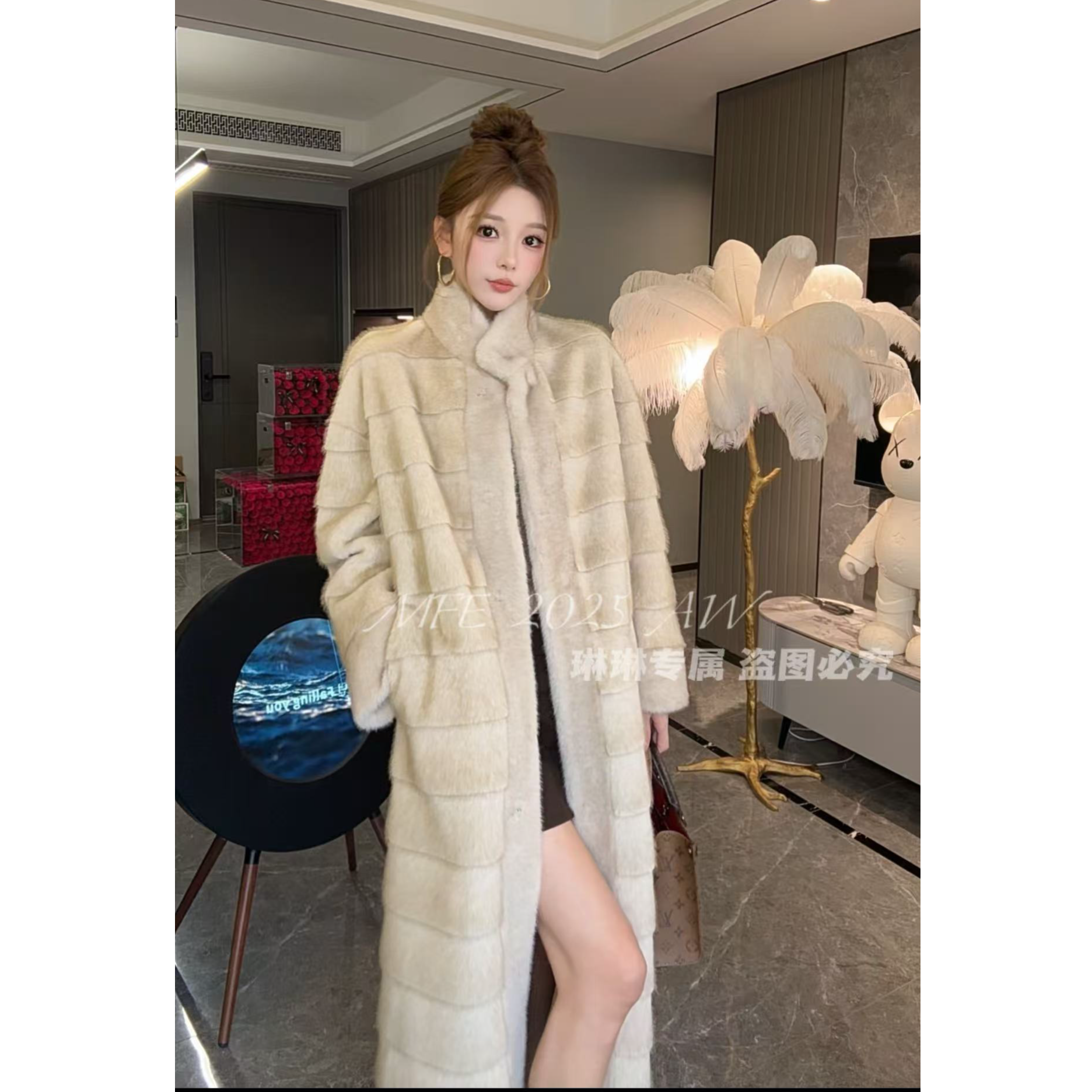 2025/MFE | 珍珠女郎 显瘦气质网红时尚设计师冬季外套